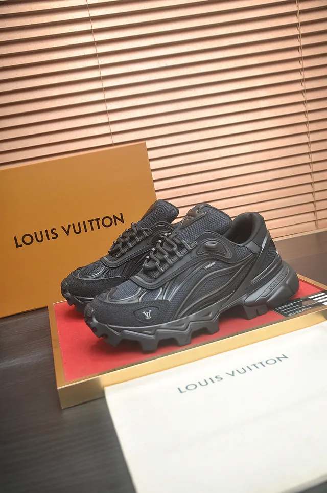 Louis Vuitton Trail Monochrome Black Chunky Sneakers 4