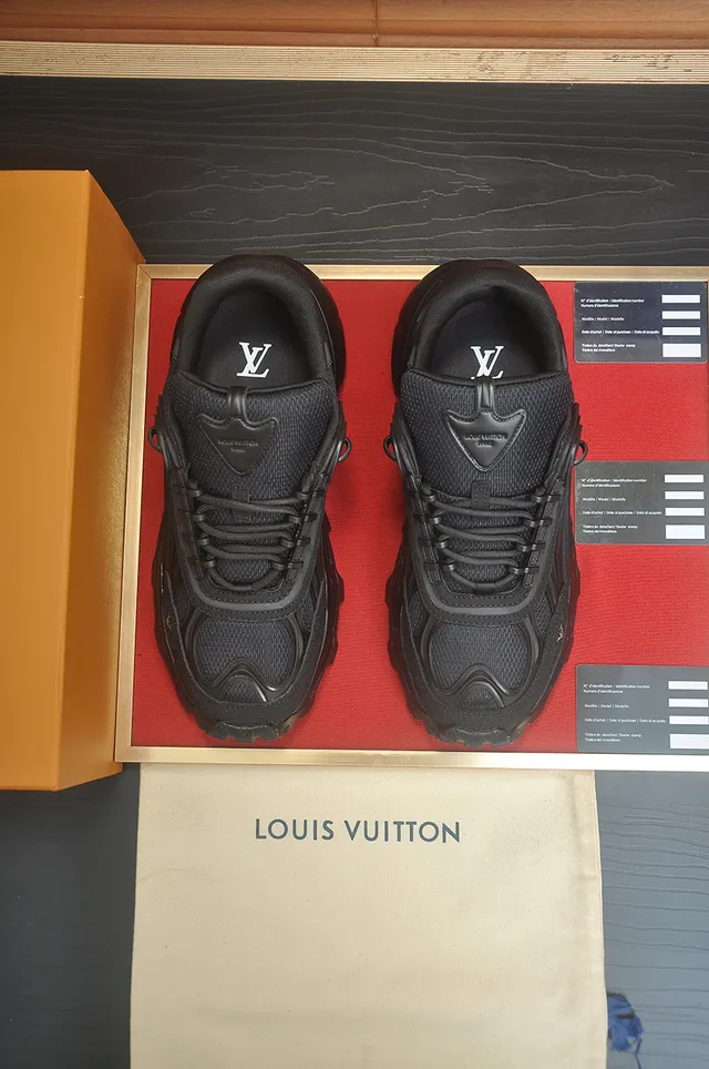 Louis Vuitton Trail Monochrome Black Chunky Sneakers 5