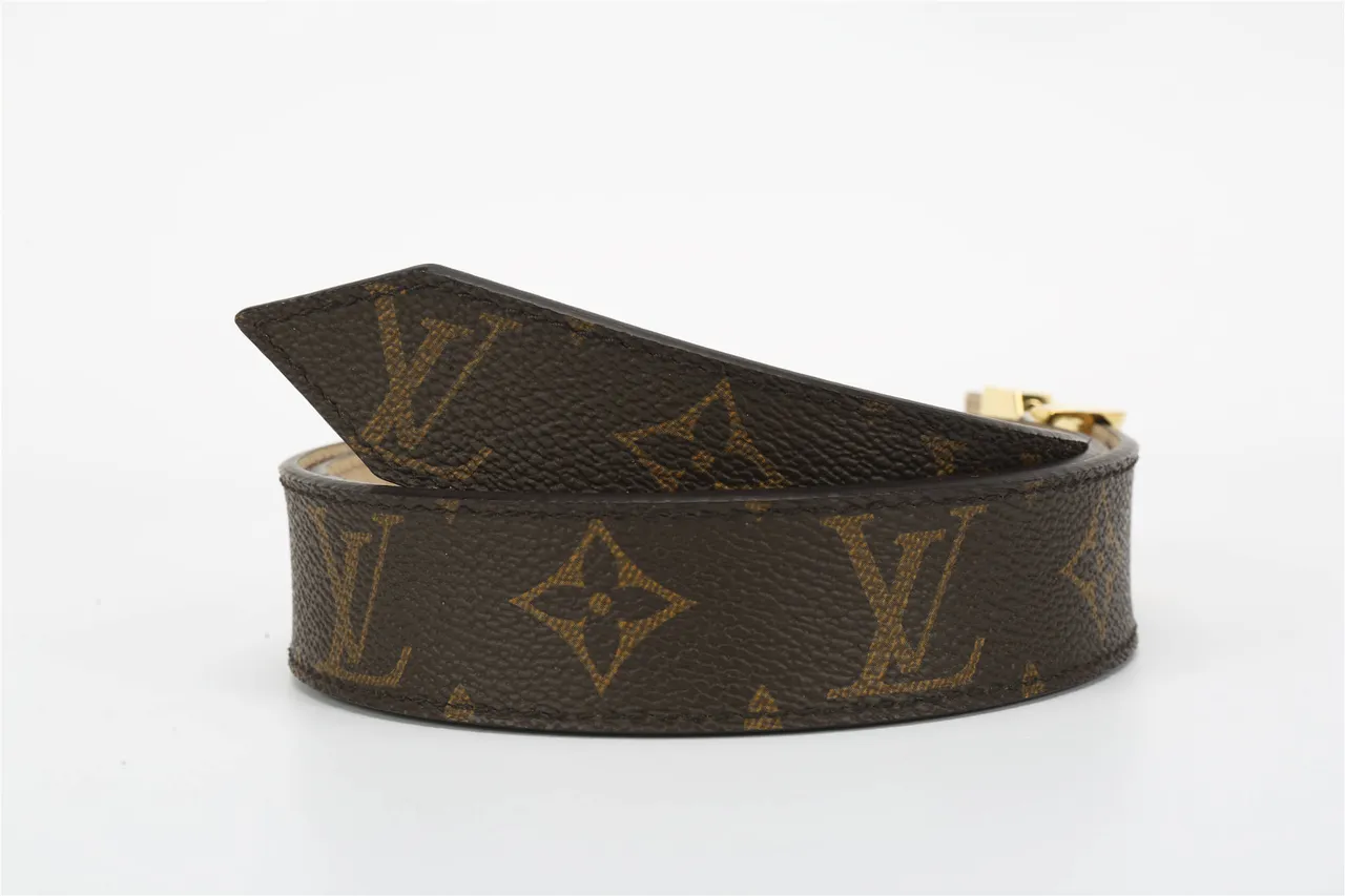Louis Vuitton V-Buckle Monogram Canvas বাদামী চামড়ার বেল্ট 4