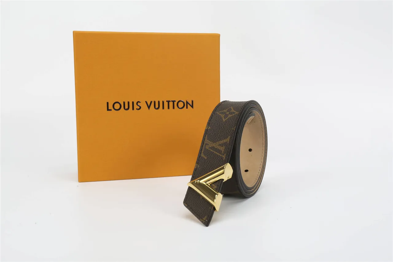 Louis Vuitton V-Buckle Monogram Canvas বাদামী চামড়ার বেল্ট 5