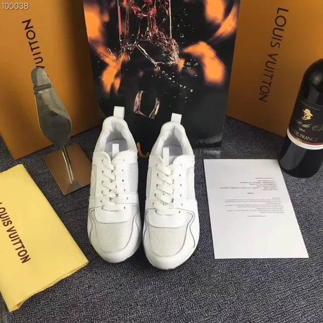 Louis Vuitton White Black Monogrammed Side Panel Mesh-and-Leather Hybrid Upper Lifestyle Sneakers 2