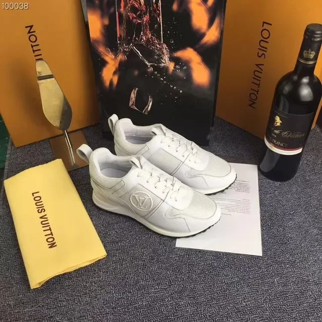 Louis Vuitton White Black Monogrammed Side Panel Mesh-and-Leather Hybrid Upper Lifestyle Sneakers 3