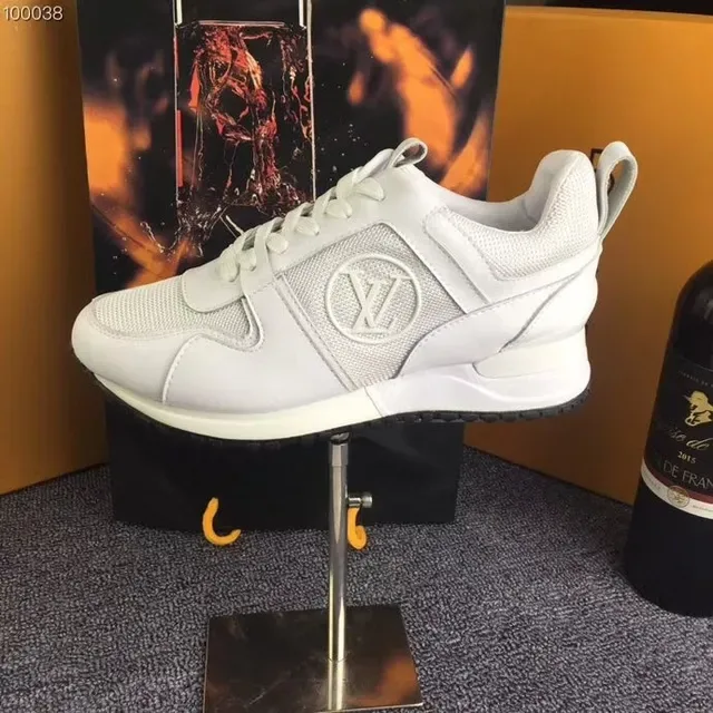 Louis Vuitton White Black Monogrammed Side Panel Mesh-and-Leather Hybrid Upper Lifestyle Sneakers 5