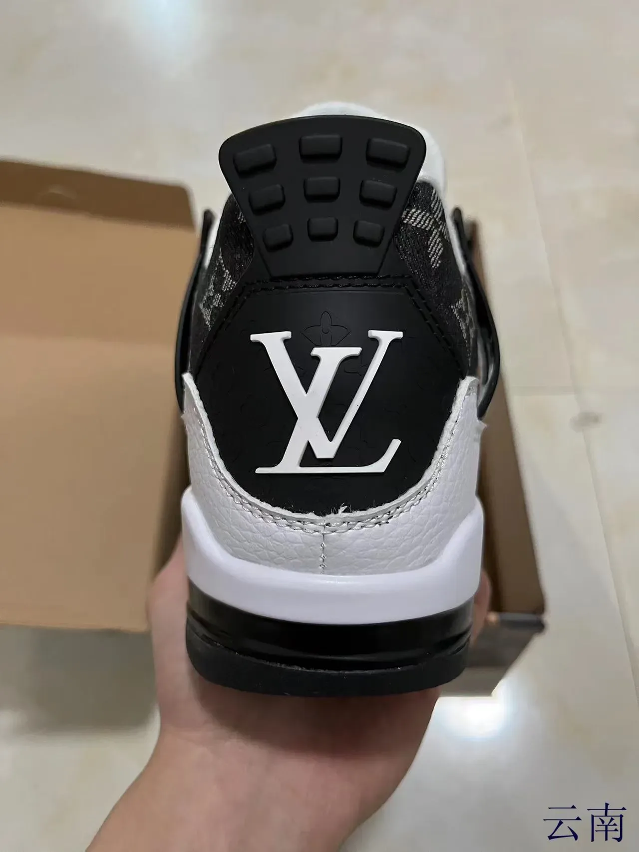 Louis Vuitton White Black Monogrammed Textile Leather Overlay Lifestyle Sneakers 6
