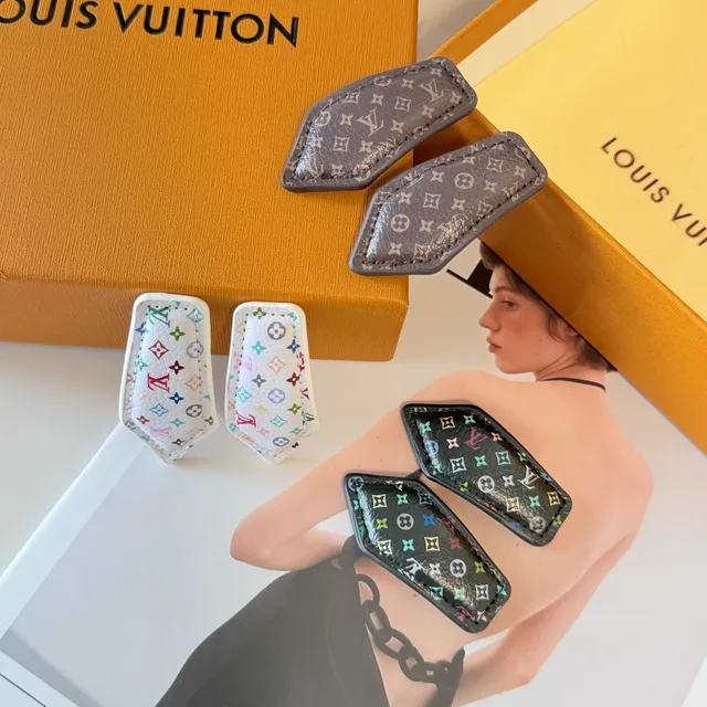 Louis Vuitton White Multicolor Monogram-Printed Leather-Like Jewelry 3