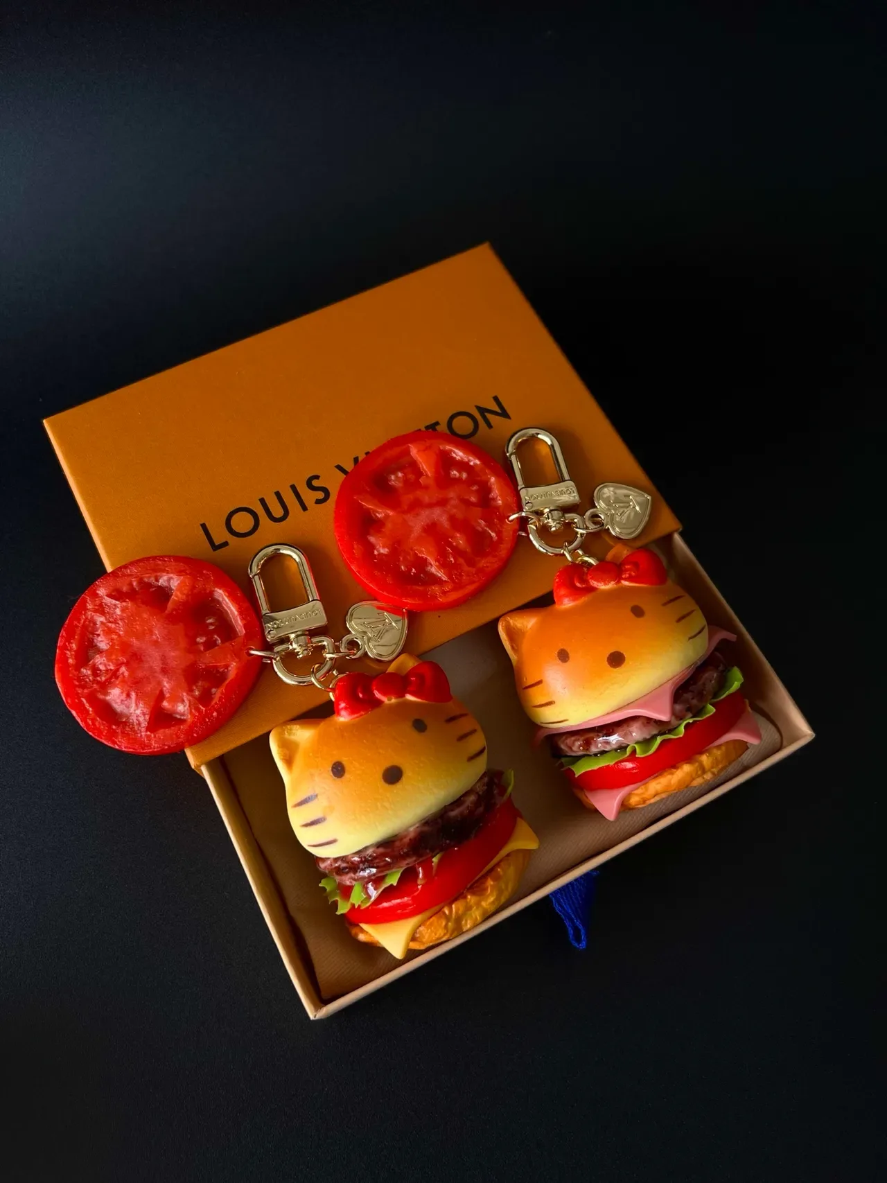 Louis Vuitton Yellow Red Burger-Shaped Character-Themed Crossbody Bag 8