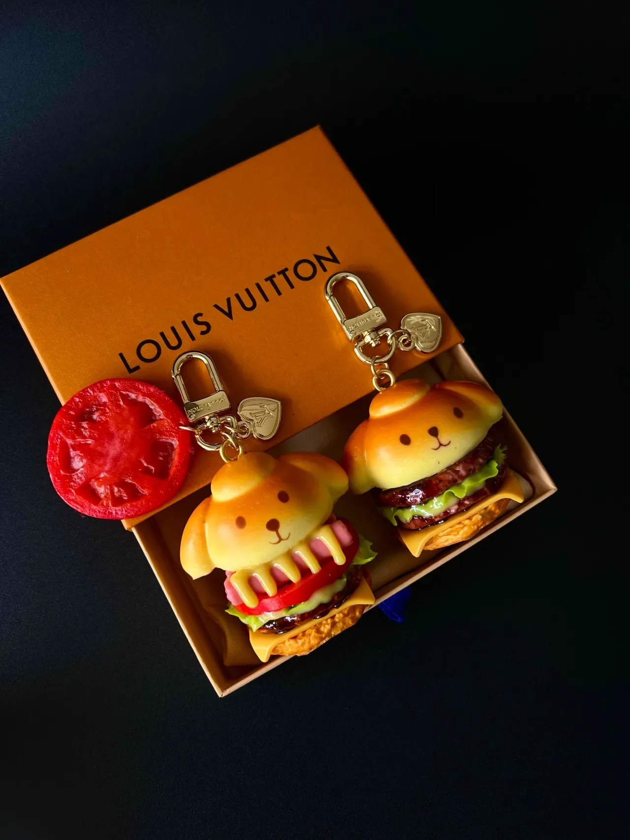 Louis Vuitton Yellow Red Burger-Shaped Character-Themed Crossbody Bag 9