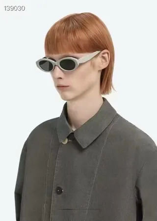 Maison Margiela MM204 Oval Frame Black Sunglasses 2