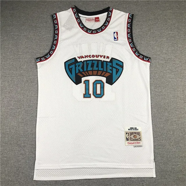 Mitchell & Ness Hardwood Classics Vancouver Grizzlies Mike Bibby White Mesh Jersey 2