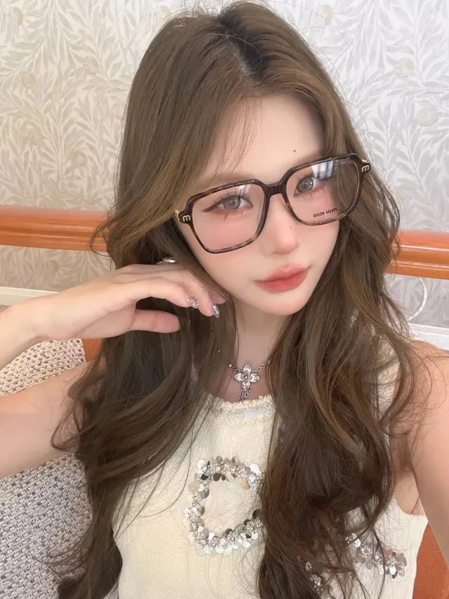 Miu Miu Black Brown Rectangular Frame Acetate Construction Optical Glasses 2