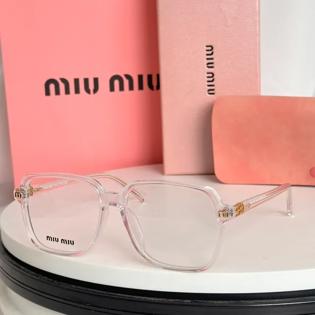Miu Miu Black Brown Rectangular Frame Acetate Construction Optical Glasses 7