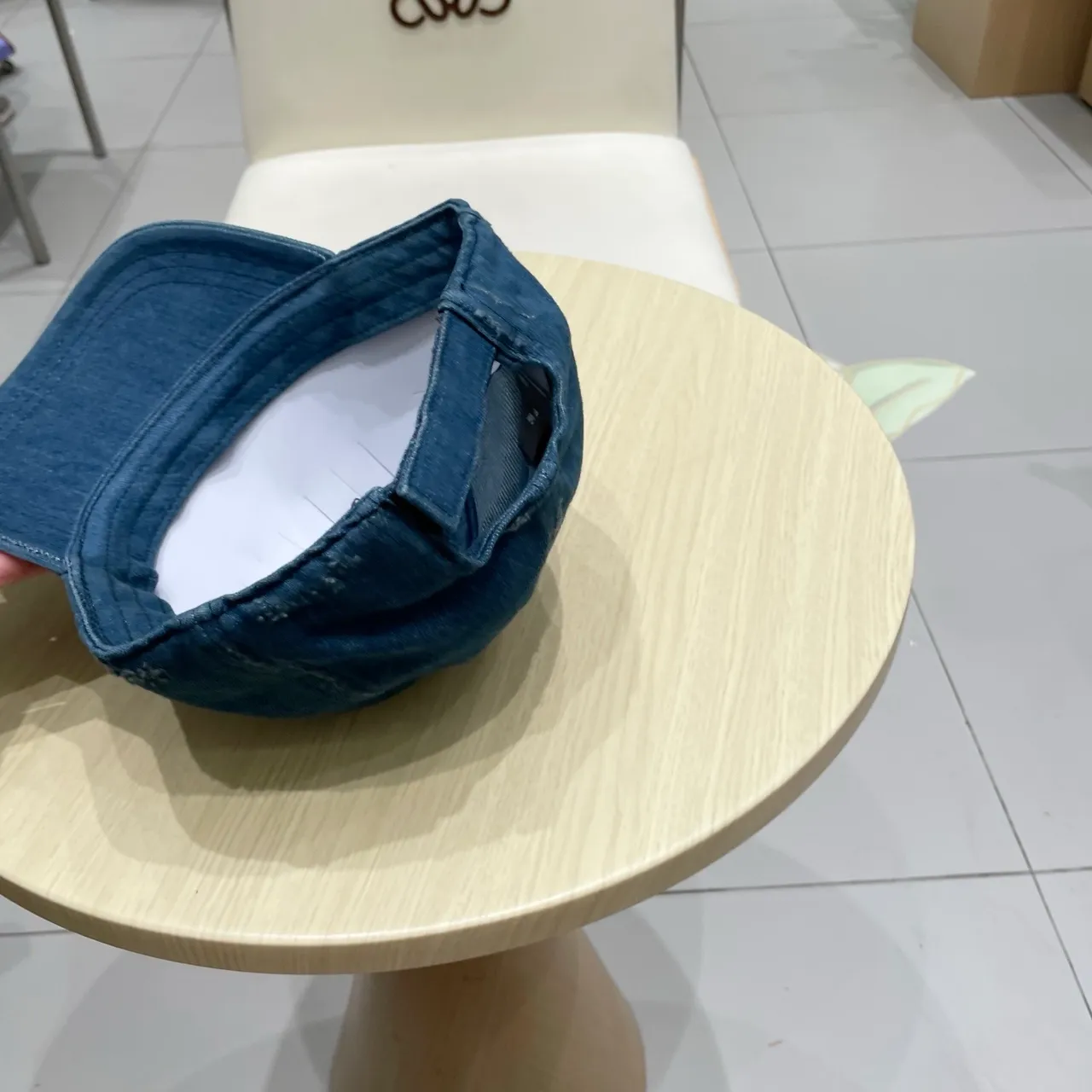 Miu Miu Denim Embroidered Logo Baseball Cap 3