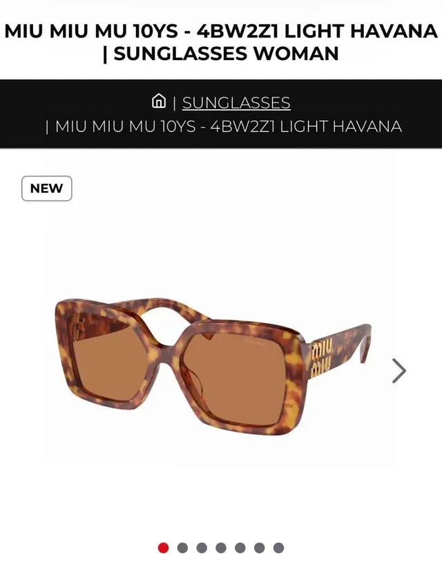 Miu Miu MU 10YS Black Oversized Square Sunglasses 9