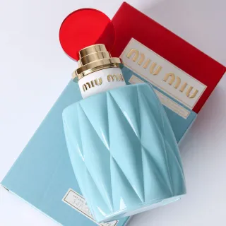 Miu Miu Twist Blue Red Faceted Geometric Bottle Spherical Cap Perfume