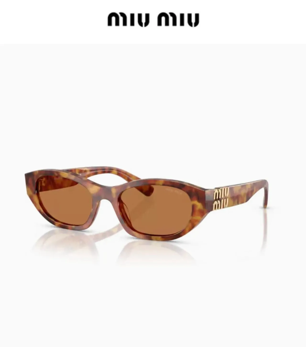 Miu Miu Wander Lunettes de soleil en acétate noir avec logo doré 7