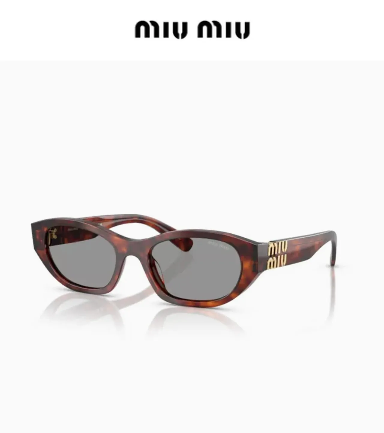 Miu Miu Wander Lunettes de soleil en acétate noir avec logo doré 8