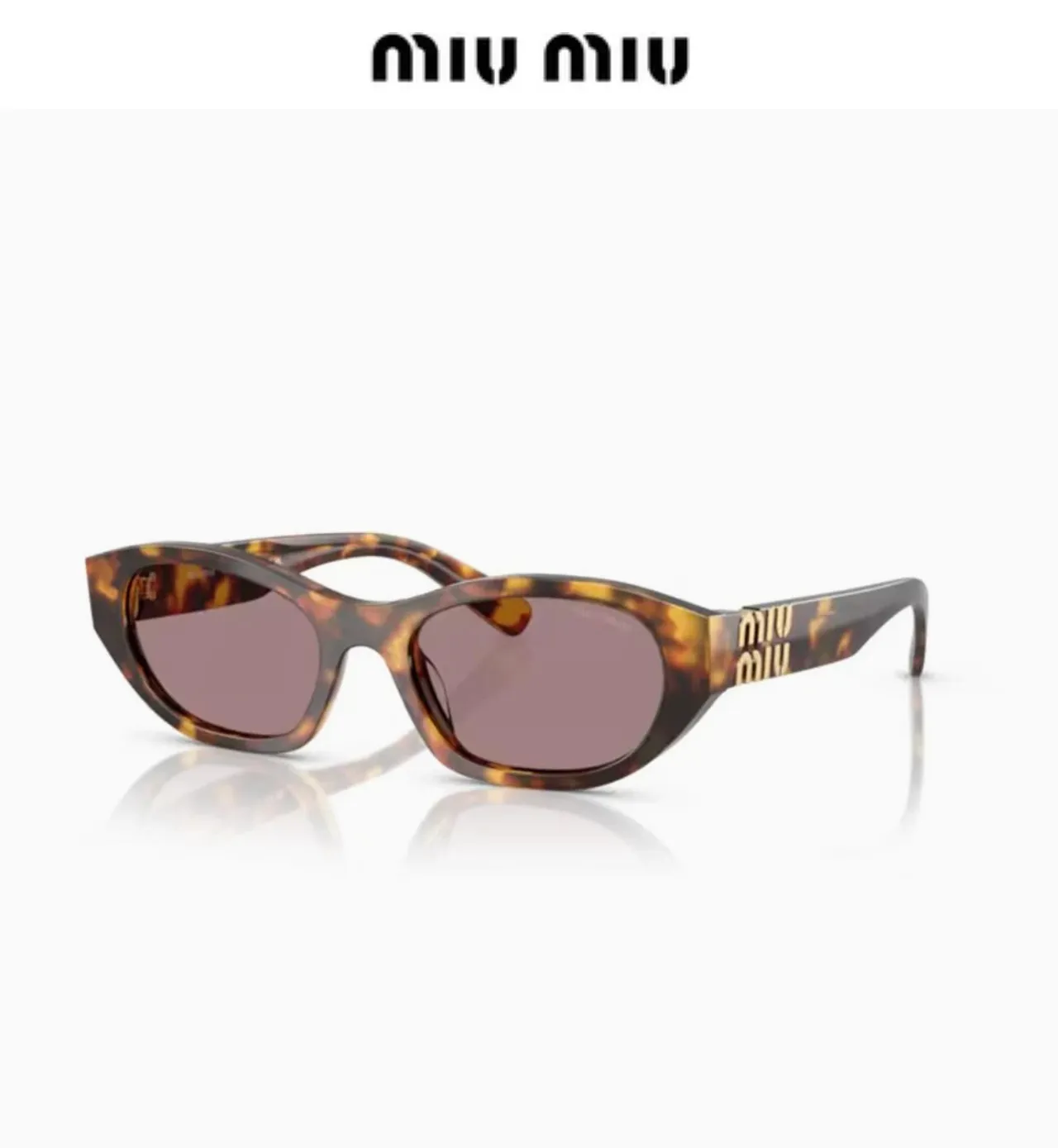 Miu Miu Wander Lunettes de soleil en acétate noir avec logo doré 9