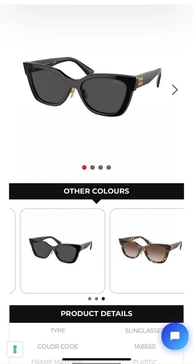 Miu Miu Wander Marron Vert Silhouette Chat-Oeil Monture Plastique Écaille de Tortue Lunettes de Soleil 4