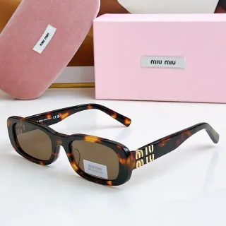 Miu Miu Wander Tortoiseshell Rectangular Sunglasses