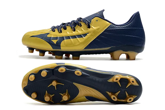 Mizuno Noir Rouge Low-Cut Upper Synthétique Texturé Forefoot Firm-Ground Chaussures de Soccer 7