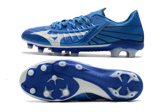 Mizuno Noir Rouge Low-Cut Upper Synthétique Texturé Forefoot Firm-Ground Chaussures de Soccer 14