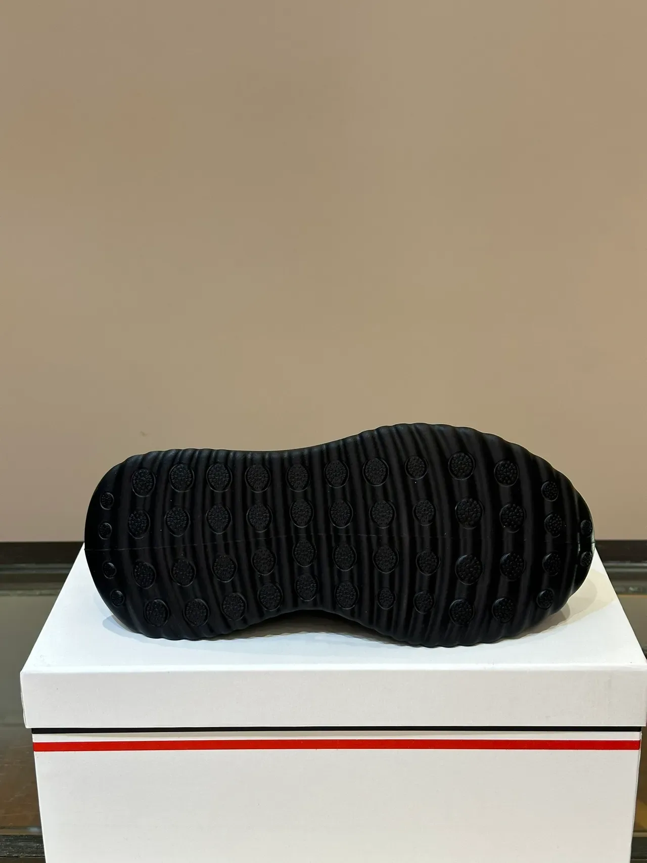 Moncler Navy Knit Laceless Slip-On Sneaker 3