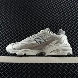 New Balance 1700 Light Gray and Black Chunky Sneakers