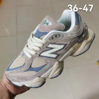 New Balance 9060 بيج وأزرق كونكي سنيكرز