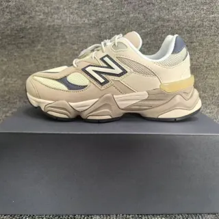 New Balance 9060 Beige Navy حذاء رياضي سميك