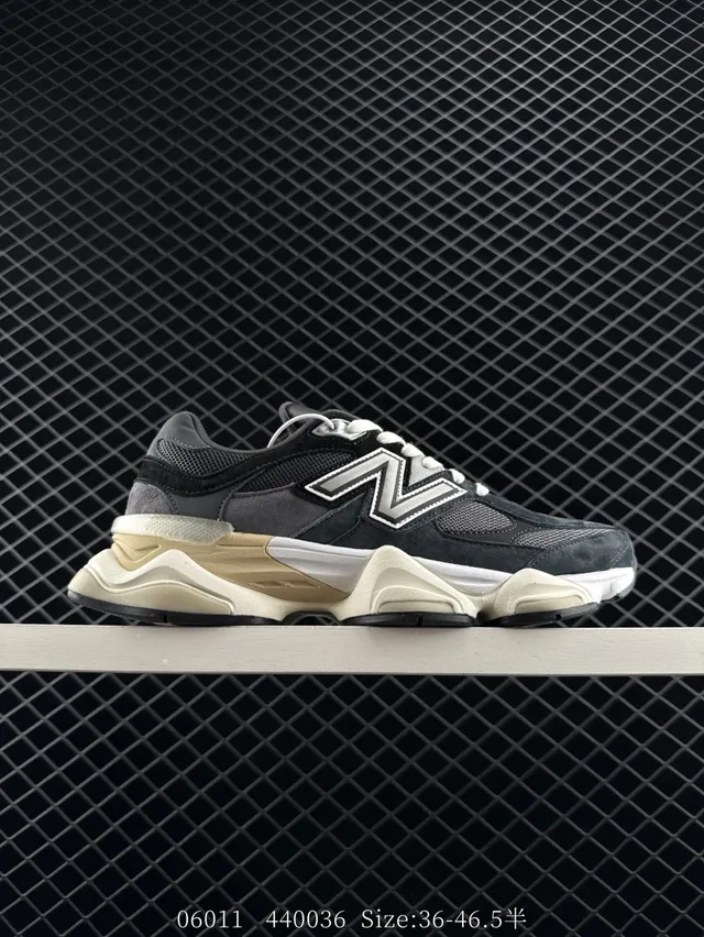 New Balance 9060 Black Beige Chaussures Chunky 5