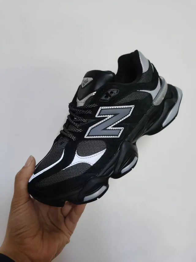 New Balance 9060 Black Silver Chunky Sneakers 2