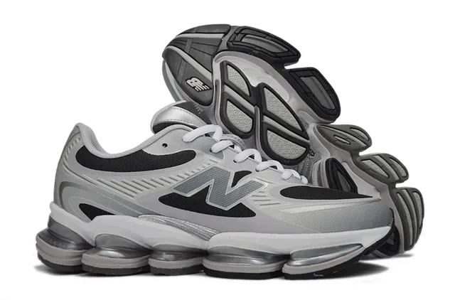 New Balance 9060 رمادي وأسود حذاء رياضي نمط حياة 4