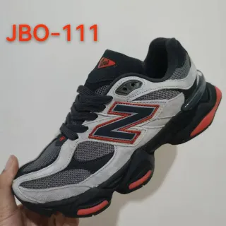 New Balance 9060 Gris Noir Rouge Sneakers Chunky