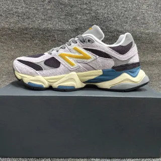 New Balance 9060 Gray Purple Gold Chunky Sneakers
