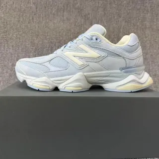 New Balance 9060 Light Gray and Off-White Chunky Sneakers