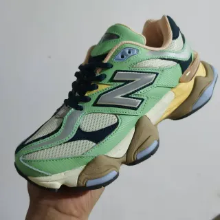 New Balance 9060 أخضر نعناع بيج بحري حذاء كاجوال سميك