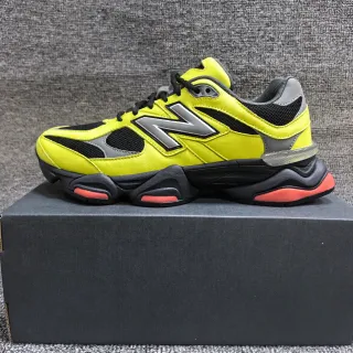 New Balance 9060 أصفر أسود رمادي كورال حذاء رياضي سميك