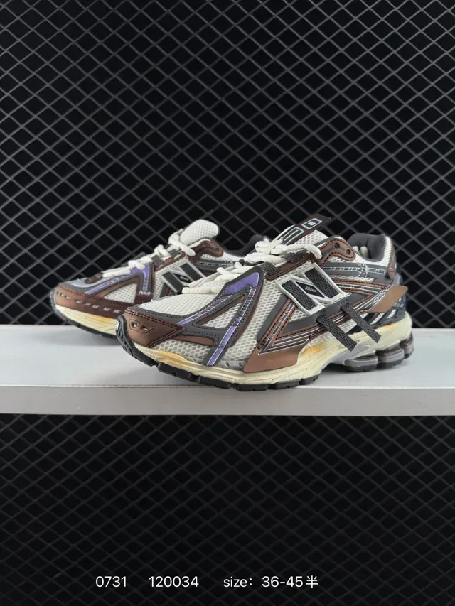 New Balance 906A Beige Marron Violet Sneakers Lifestyle 2