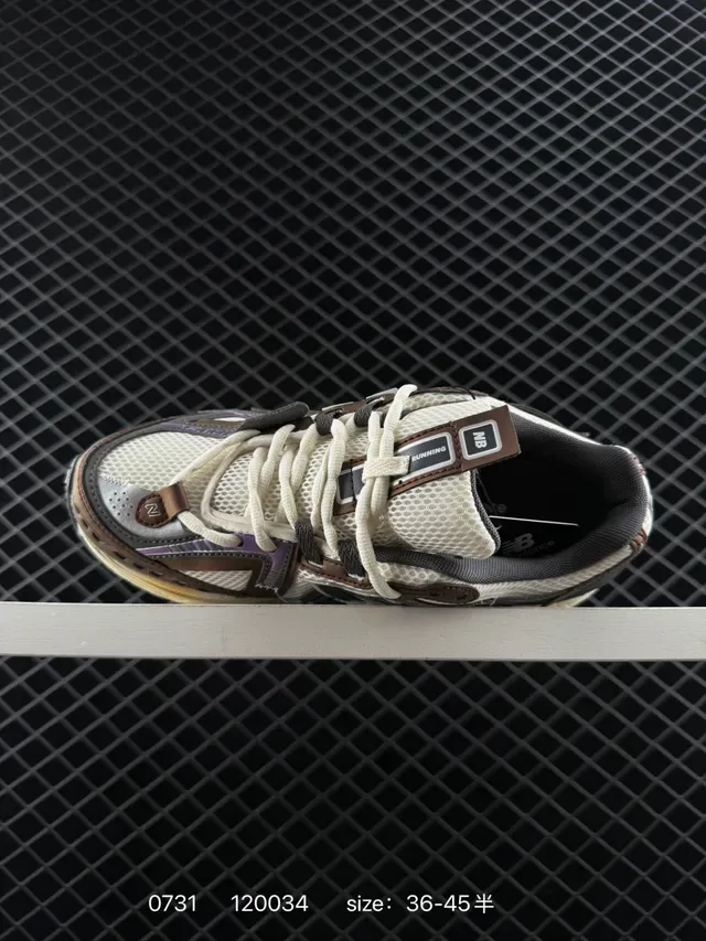 New Balance 906A Beige Marron Violet Sneakers Lifestyle 4