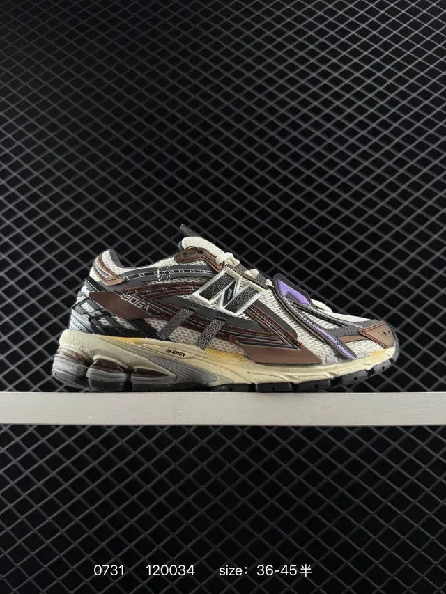New Balance 906A Beige Marron Violet Sneakers Lifestyle 6