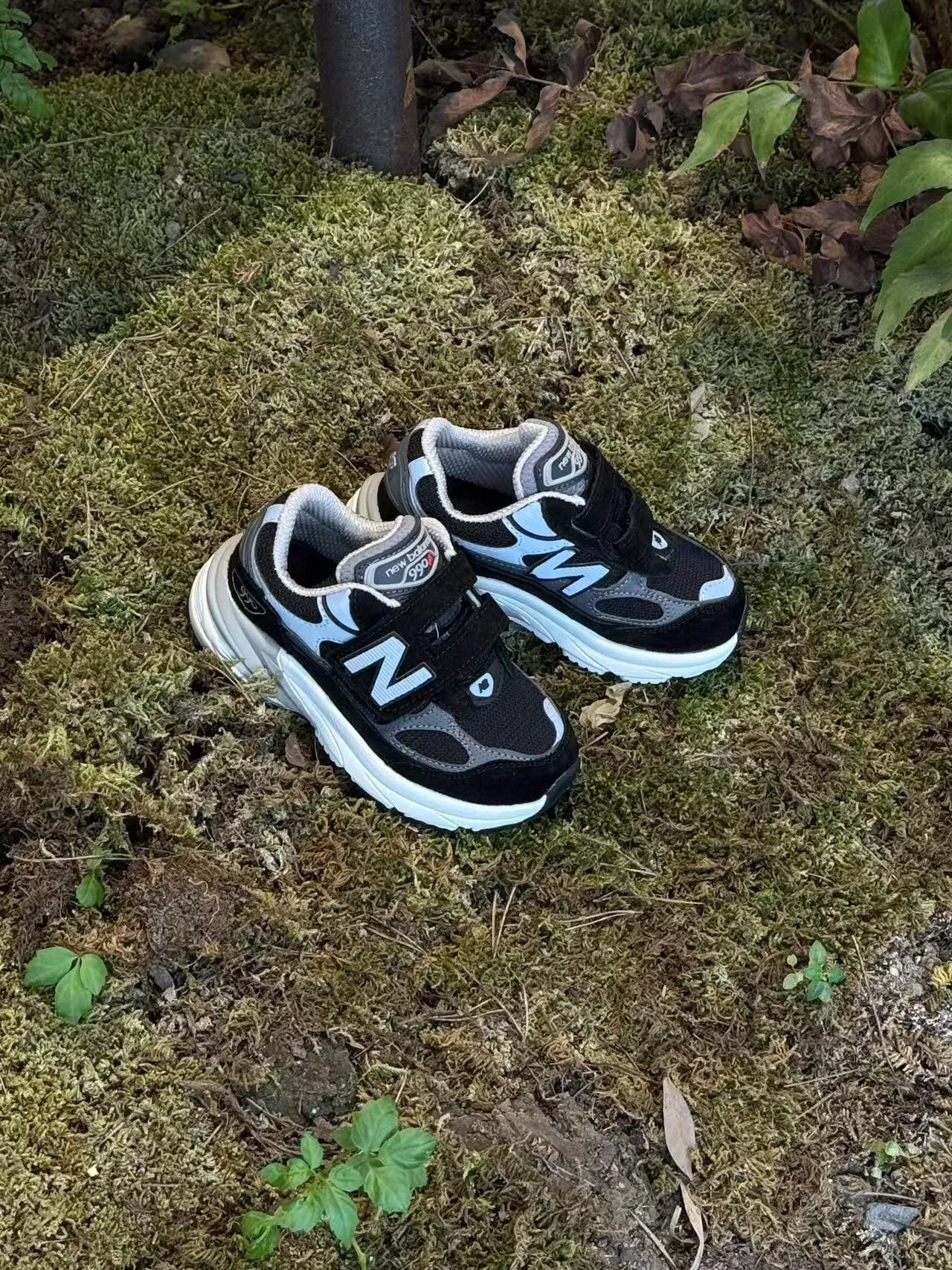New Balance 990 رمادي أسود سيليويت كثيف حزام فيلكرو مزدوج أحذية أسلوب حياة 14