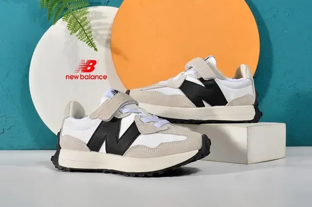 New Balance بيج أسود Retro Runner Velcro حزام أسلوب حياة 3