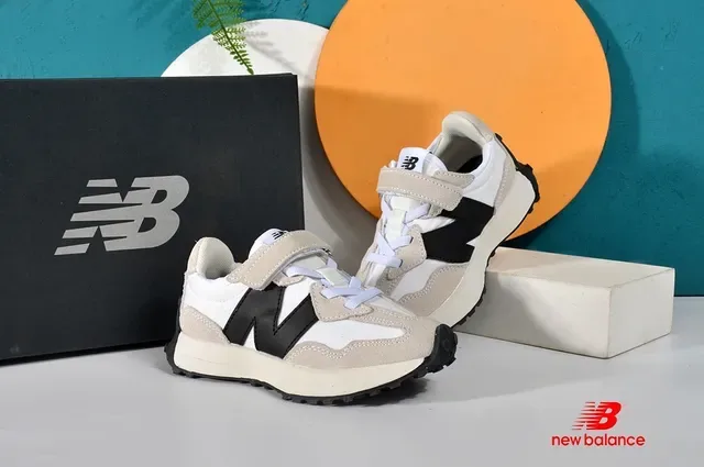 New Balance بيج أسود Retro Runner Velcro حزام أسلوب حياة 4