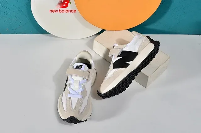New Balance بيج أسود Retro Runner Velcro حزام أسلوب حياة 5