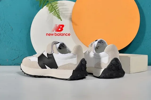 New Balance بيج أسود Retro Runner Velcro حزام أسلوب حياة 8