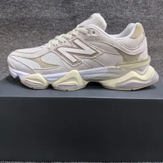 New Balance Beige White Multi-Layered Sole Mixed Mesh And Suede Upper Chunky Sneakers