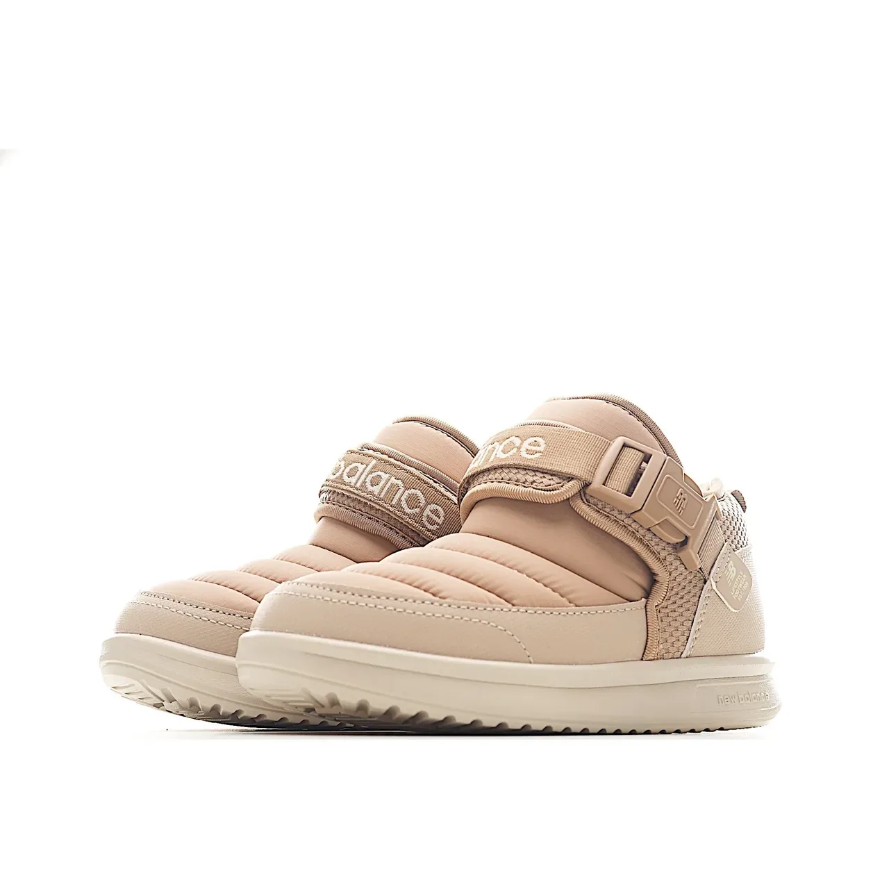 New Balance 米白色 绗缝填充上层 单带扣合闭合 生活方式运动鞋 4