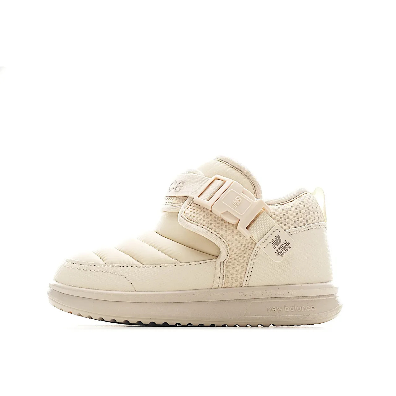 New Balance 米白色 绗缝填充上层 单带扣合闭合 生活方式运动鞋 13