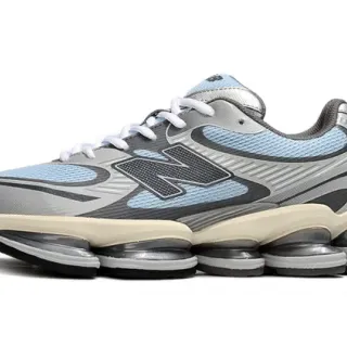 New Balance Bleu gris Segmented Pod Midsole Mesh-Synthetic Hybrid Upper chaussures de course