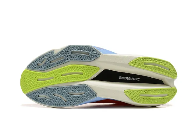 New Balance FuelCell Elite Orange White جزء علوي من شبكة مهندسة قاعدة متعددة الكثافة منحوتة أحذية جري 5
